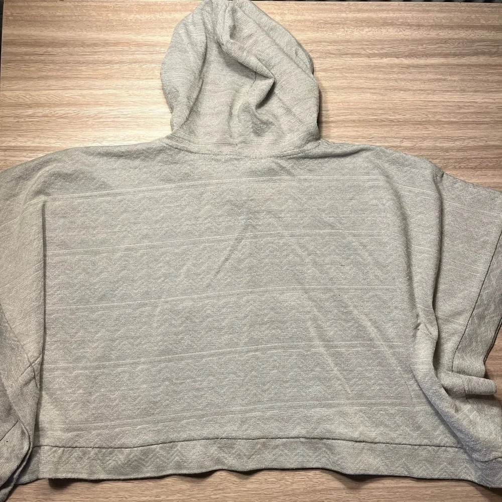 ROXY GIRLS GREY TRIBAL‎ AZTEC POCKET HOODIE PONCHO SIZE M 12/14 - Picture 2 of 4